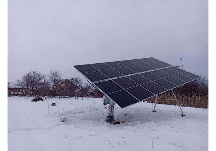 Grid-tied Tracker Solar Power Plant 10 kW household Nove Davydkovo