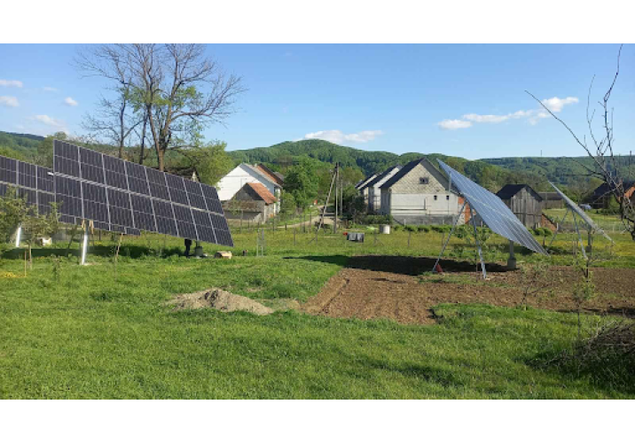 Grid-tied Tracker Solar Power Plant 30 kW household Nyzhnie Selyshche