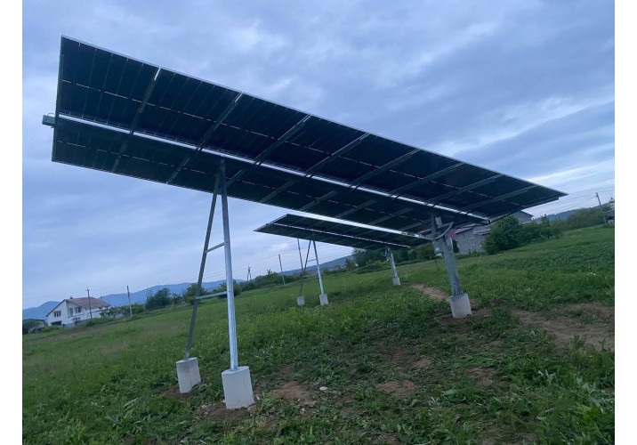 Grid-tied Tracker Solar Power Plant 32 kW household Irshava