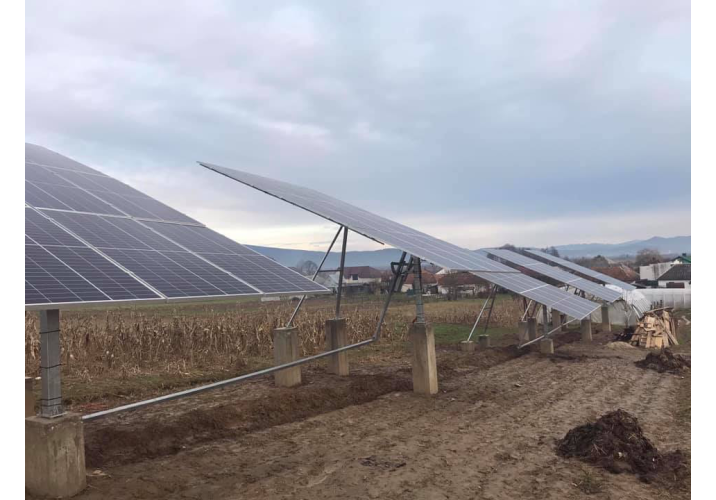 Grid-connected tracking solar power plant 38 kW_household_Dubrivka