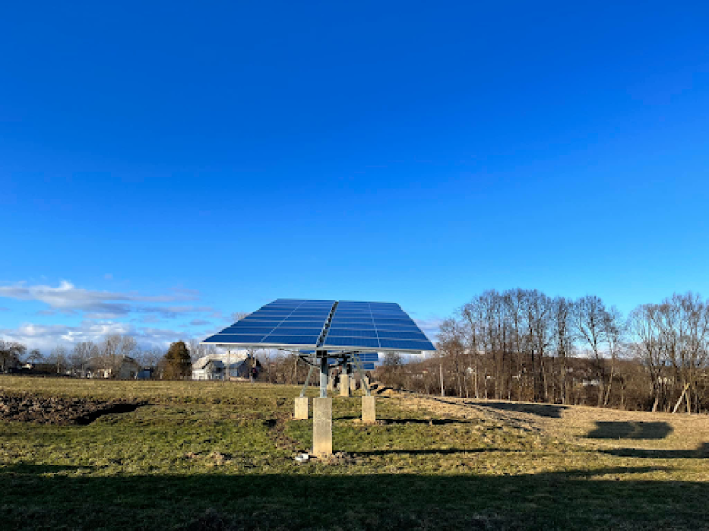 Grid-connected tracking solar power plant 38 kW_household_Kalush - photo 1