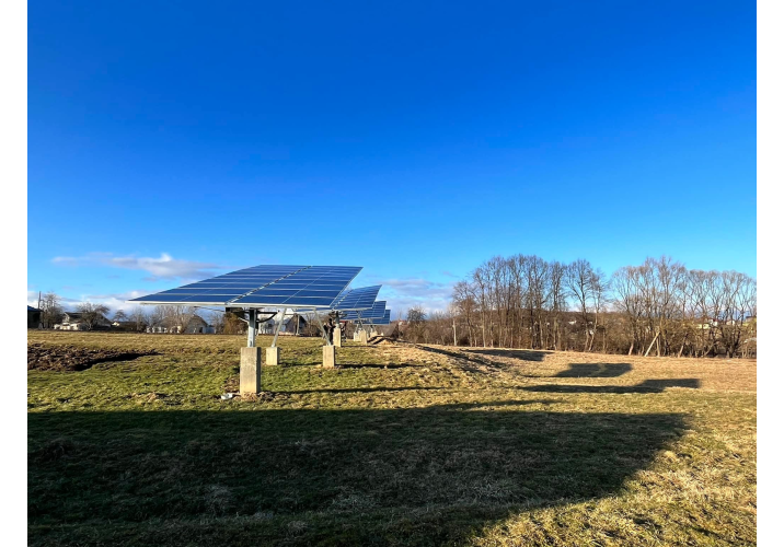 Grid-connected tracking solar power plant 38 kW_household_Kalush