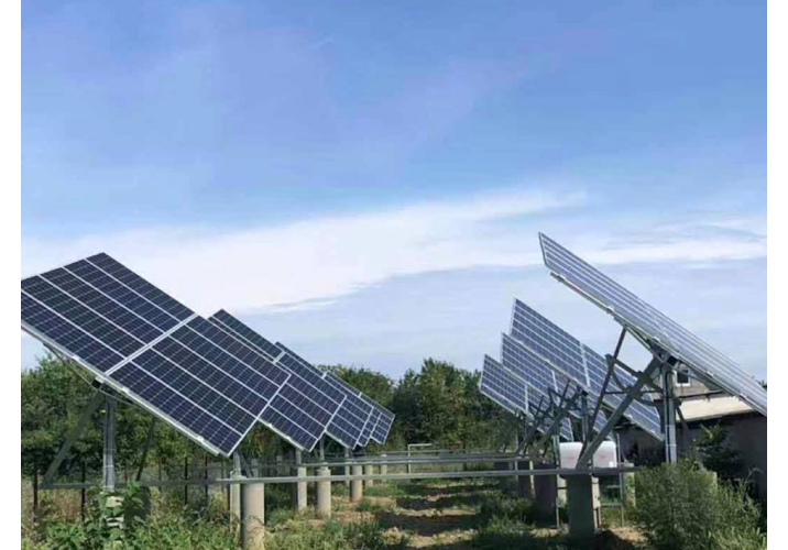 Grid-connected tracking solar power plant 38 kW_household_Vynohradiv