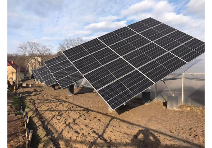 Grid-connected tracking solar power plant 42 kW_household_Onok
