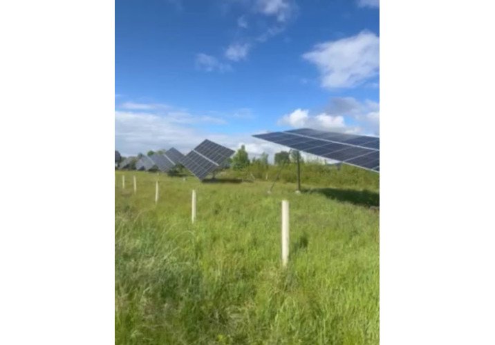 Grid-connected tracking solar power plant 70 kW_household_Nyzhnie Selyshche