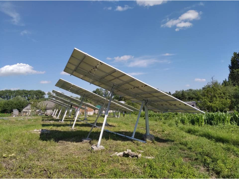 Grid-connected tracking solar power plant 72 kW_household_Krerivtsi - photo 3
