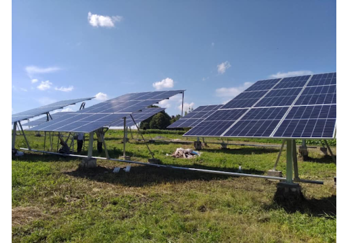 Grid-connected tracking solar power plant 72 kW_household_Krerivtsi