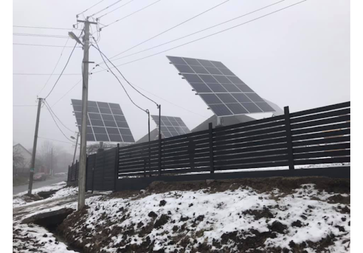 Grid-connected tracking solar power plant 90 kW_household_Dubrivka