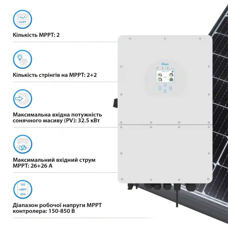 Hybrid inverter SUN-25K-SG01HP3-EU-BM3-Deye 